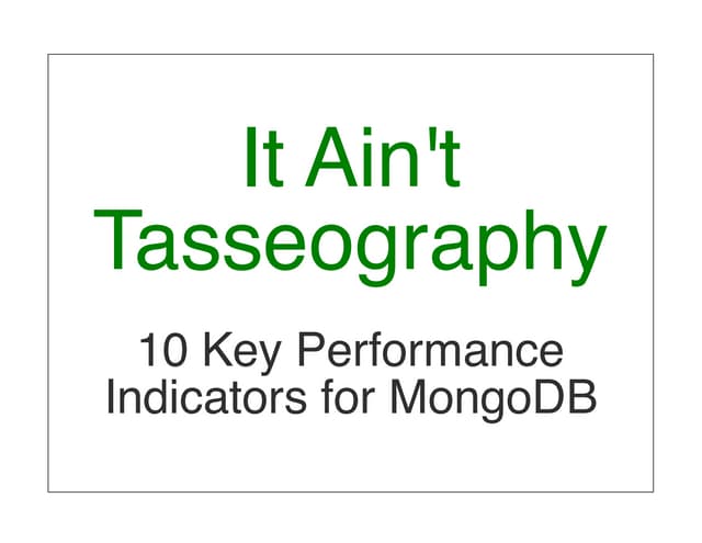 10 Key MongoDB Performance Indicators  