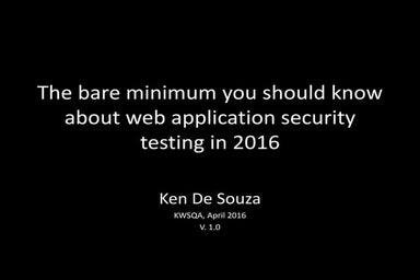 The bare minimum that you should know about web application security testing ...