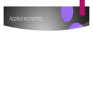  Diagnostic Test of Applied Economics