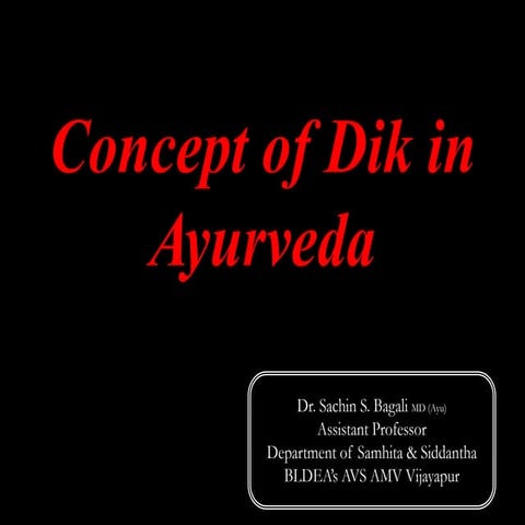 Concept of Dik in Ayurveda