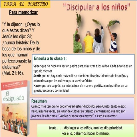 4 discipular a los niños ptr nic garza | PPTX
