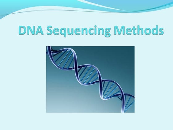  dna sequencing methods