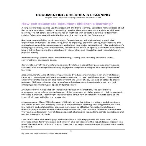 4 documentingchildrenslearning | PDF | Drawing and Sketching | Arts and ...