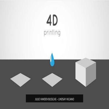 Al activiteit: 4D printen | PPT