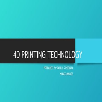 4D printing with smart materials | PDF