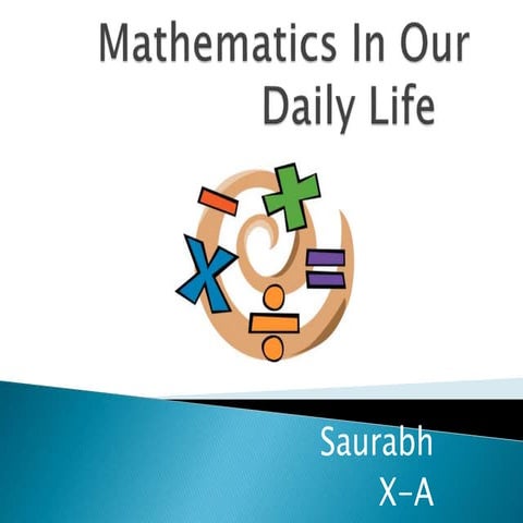 Maths in day to day life | PPT