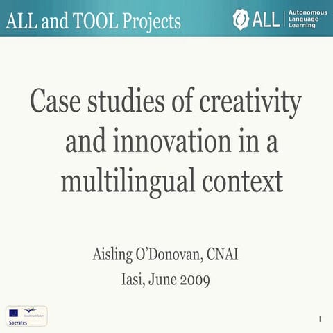 Docfoc.com-1 ALL and TOOL Projects Case studies of creativity and innovation ...
