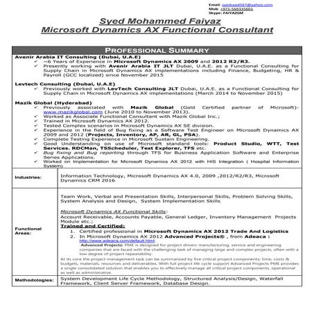 Syed Mohammed Faiyaz_MSD AX - Functional Consultant_6Years