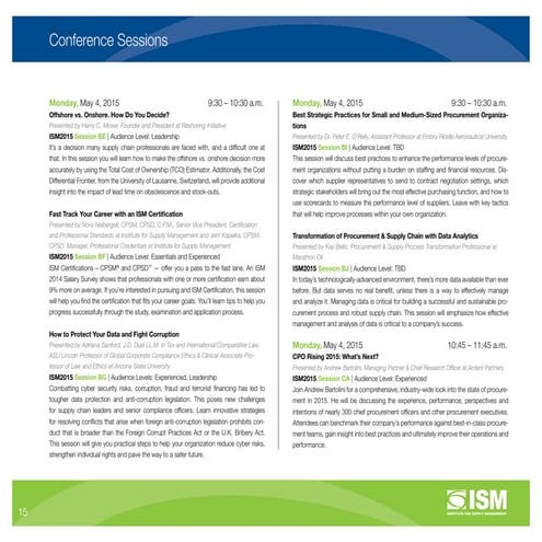 Sanford ISM2015 Brochure