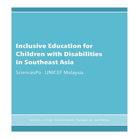 UNICEF Malaysia Research Report -- Inclusive Education | PDF