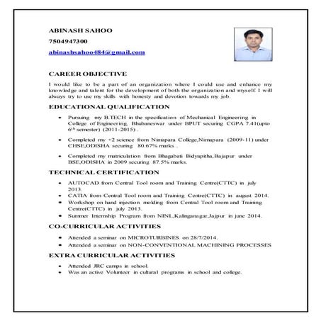 My Resume final infosys(border photo)