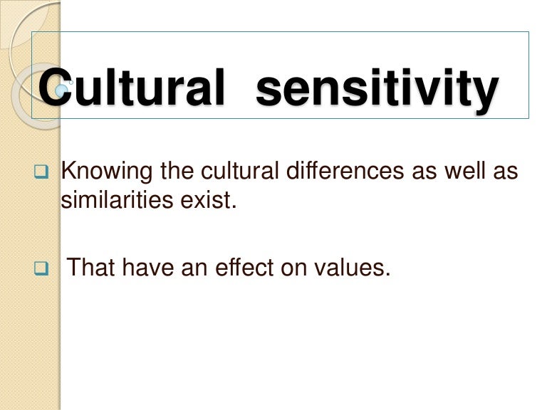 Cultural Sensitivity