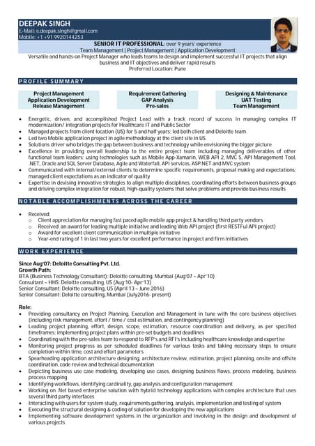 Latest Resume- Deepak Singh