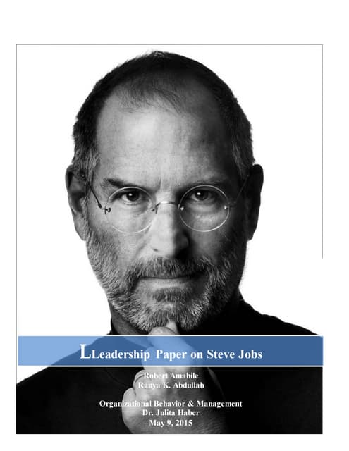 Leadership Paper on Steve Jobs
