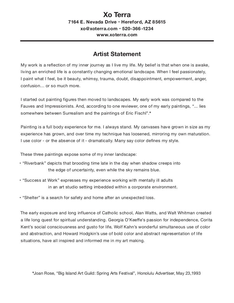 Artist Statement 2015 last edit