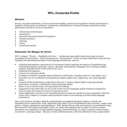 Corporate Profile