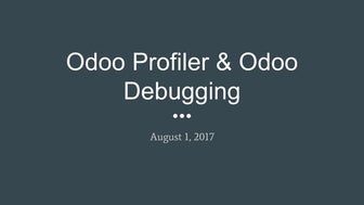 Odoo profiler