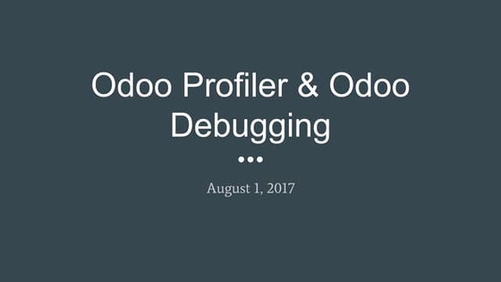 Odoo profiler
