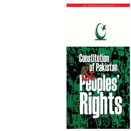 Constitution of Pakistan and Peoples Rights