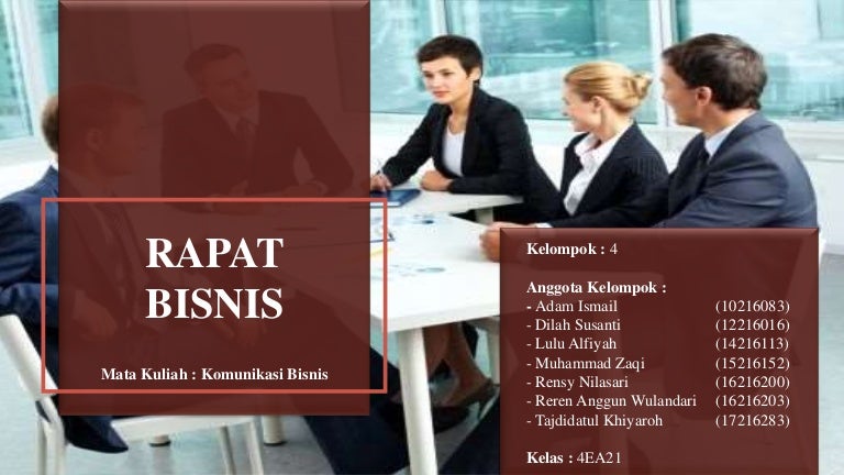 Muhammad Zaqi 4ea21 Kelompok 4 Rapat Bisnis