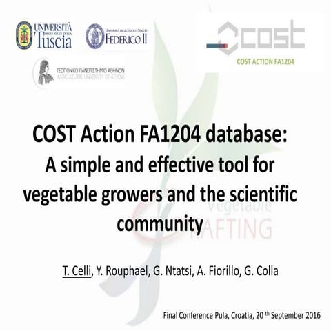 TCelli-COST Action FA1204 database-FinalPula