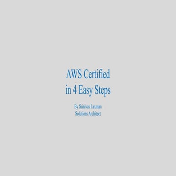 4 Easy Steps to be AWS Certified