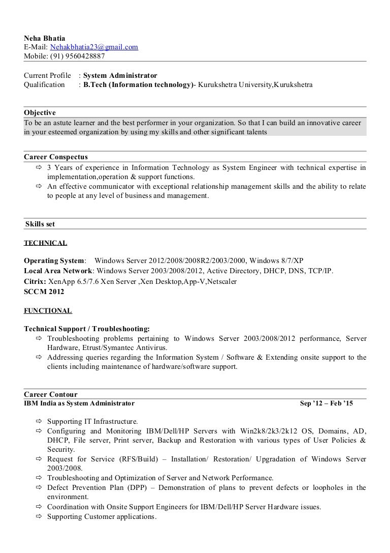 Neha Bhatia Resume