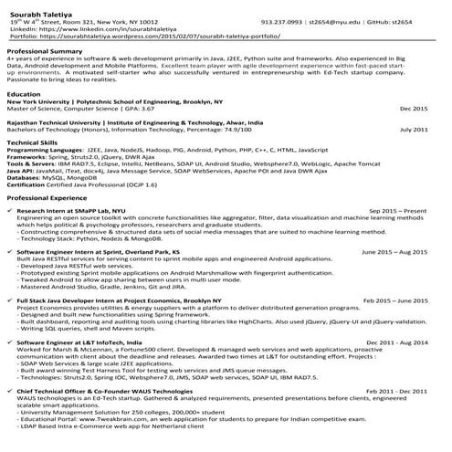 Resume Sourabh Taletiya 