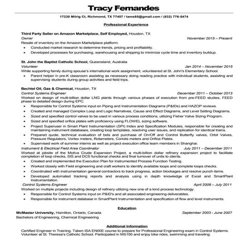 Tracy Fernandes_Resume