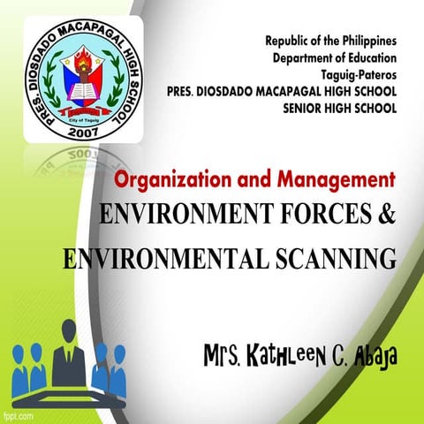 Elements of Firm's Environment
