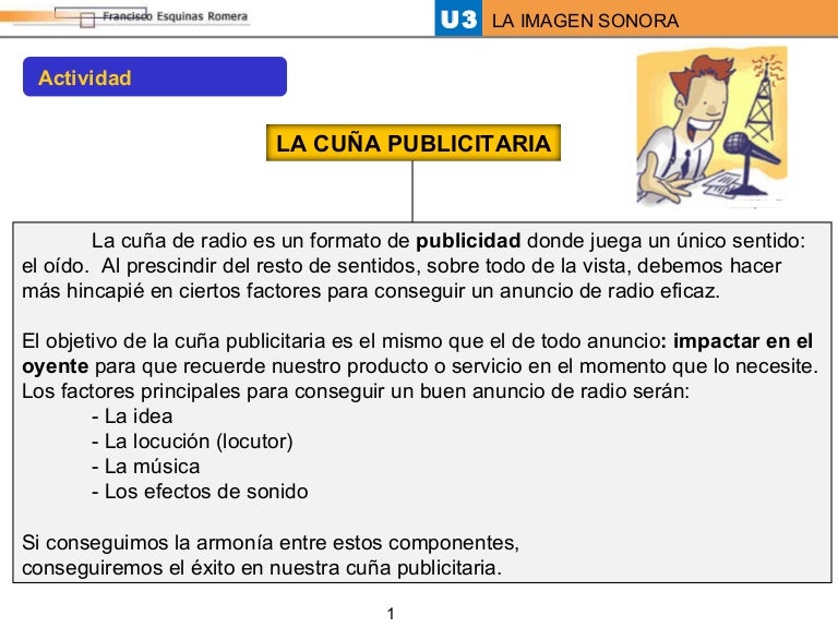 4 La cuña de radio
