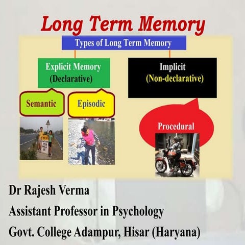 long term memory (third stage of memory system)