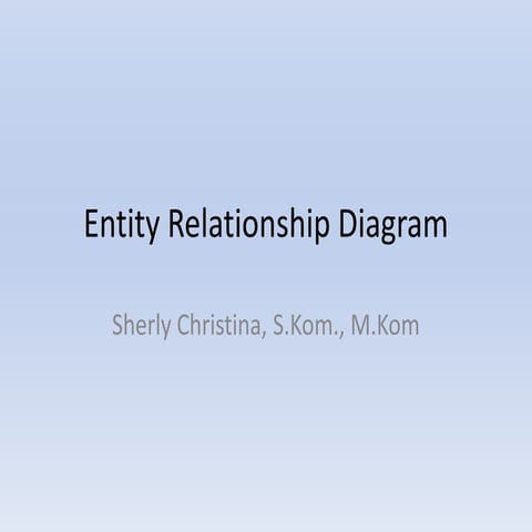 Entity Relationship Diagram