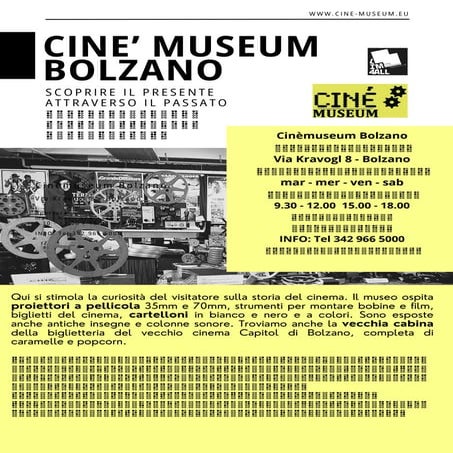 Mappa Braille Cinemuseum Bolzano - Italia