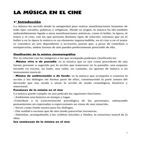 4º eso. la música en el cine
