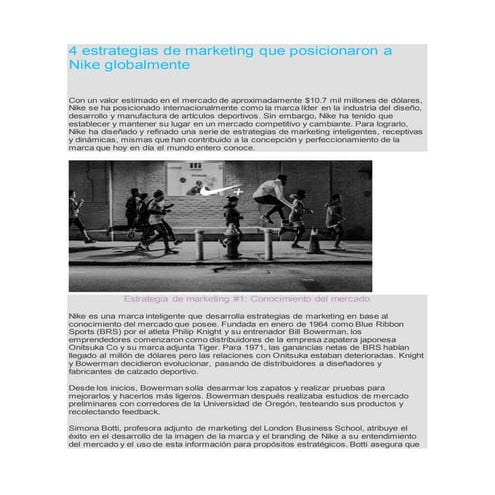 4 estrategias de marketing que posicionaron a nike globalmente