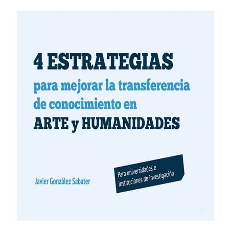4 estrategias para mejorar la transferencia de conocimiento humanidades ...
