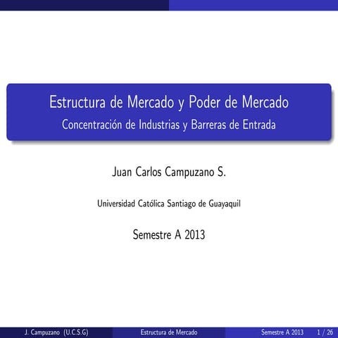 Estructura y Poder de Mercado