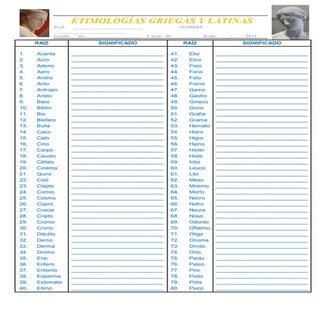 4° Ficha de ejercicios grecolatinos...