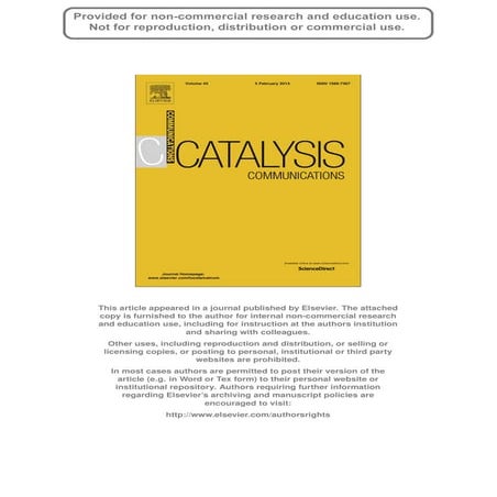 Catal Commun 45 (2014) 153-Author