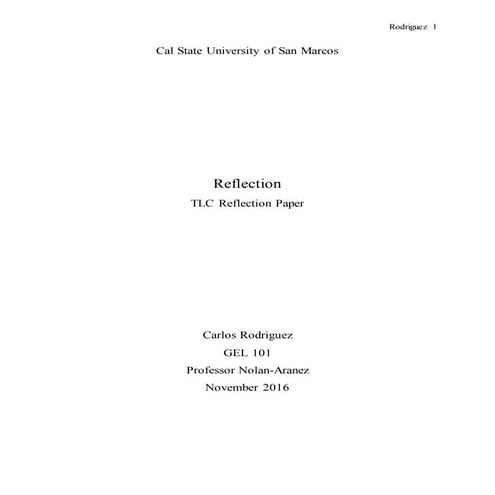 Reflection Paper - GEL | DOCX