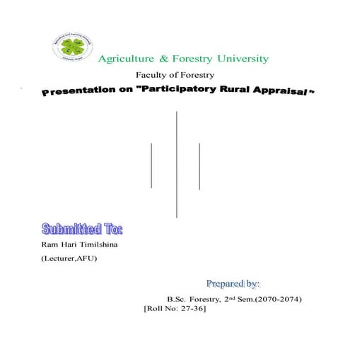 PARTICIPATORY  RURAL  APPRAISAL