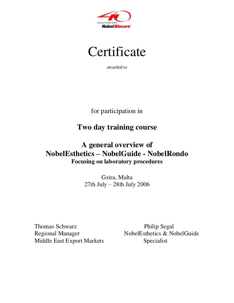 Certificate Malta