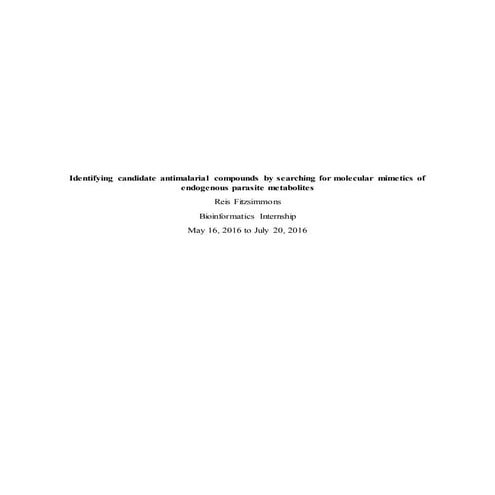 Identifying candidate antimalarial compounds by searching for molecular mimet...