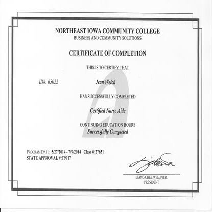 CNA Certificate | PDF