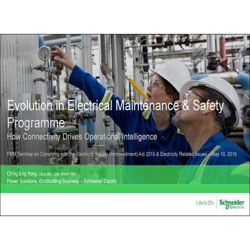 Evolution in Electrical Maintenance & Safety Programme - How Connectivity Drives Operational Intelligence
