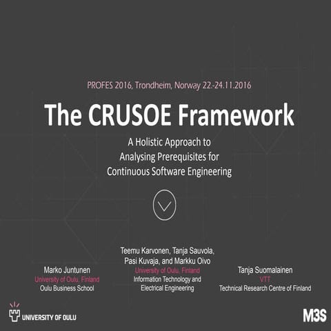 Prerequisites for Continuous Software Engineering