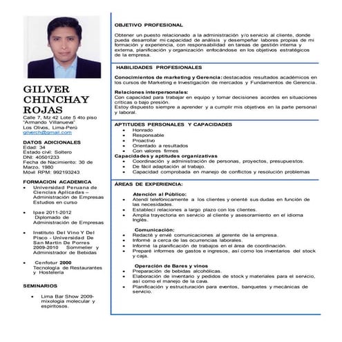 GILVER CV ADM