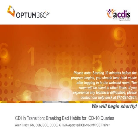 120915 Optum Webcast - CDI in Transition-Coding_Clinic Version 12_8