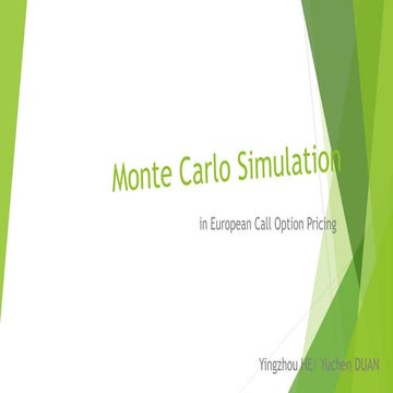 Monte carlo simulation